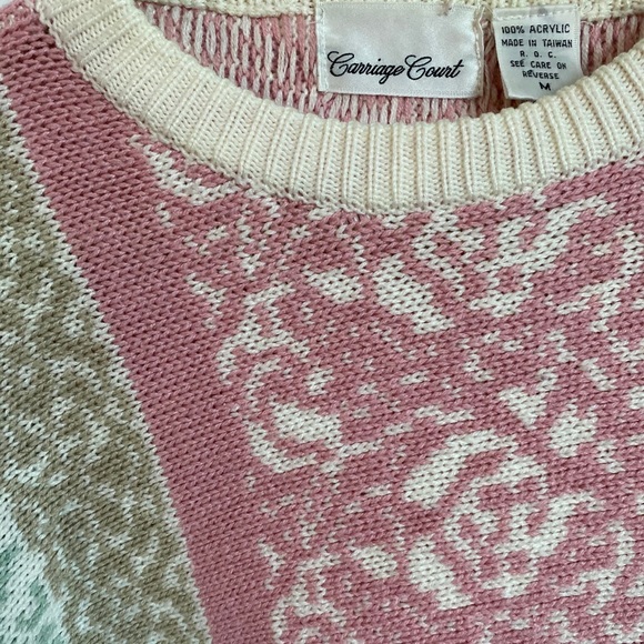 Vintage Pastel Pullover Knit Sweater - Picture 3 of 3